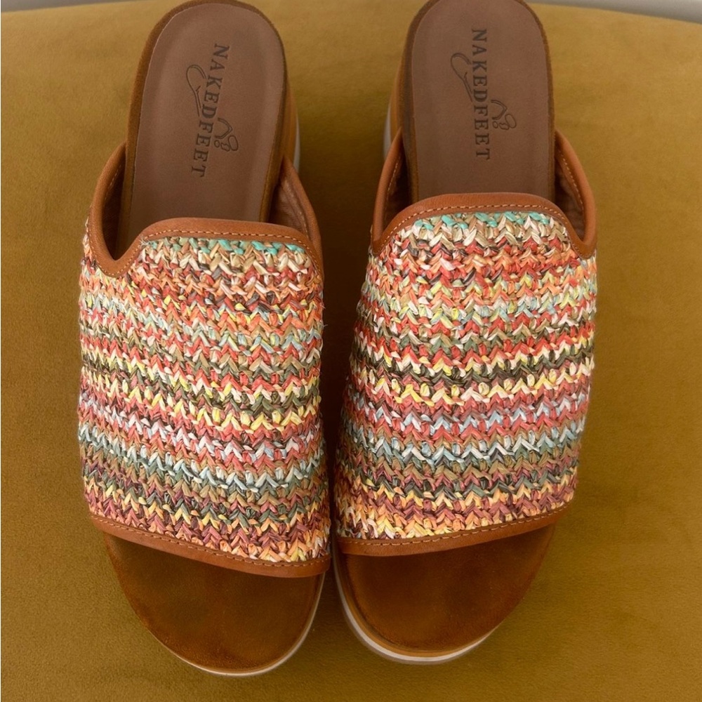 Naked Feet Women's Colorful Woven Mules
